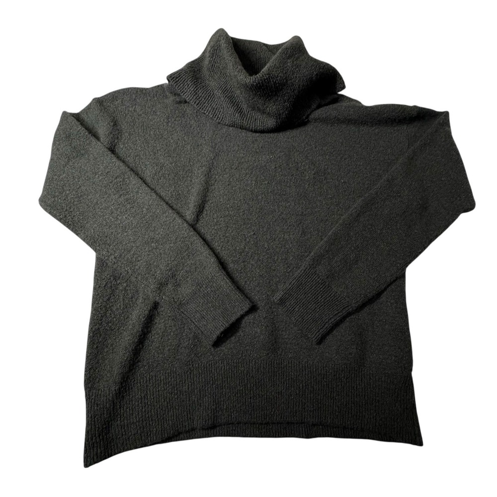 Woolen Bloom Sweater Women's XL Gray Wool Blend‎ Cowl Neck Long Sleeve